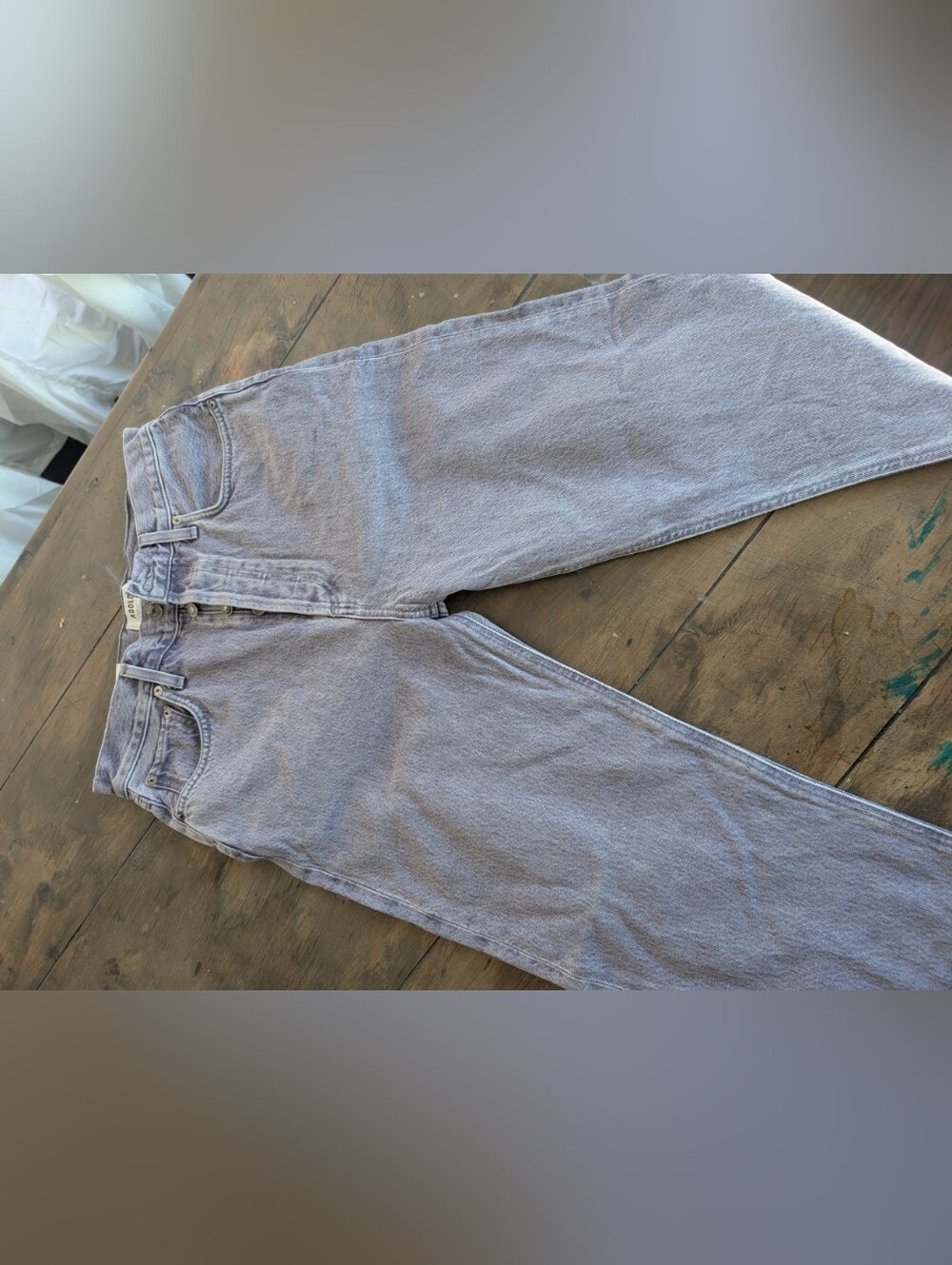 NWT AGOLDE 90'S PINCH WAIST BUTTON FLY Straight Leg Jeans - ASHBURRY SIZE 28 - Picture 8 of 12